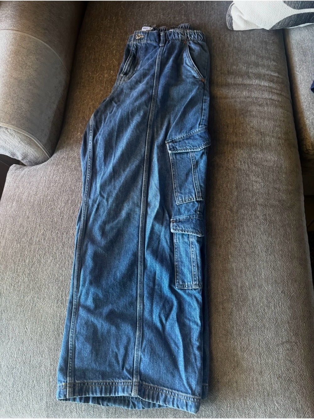 Women’s Blue Cargo Denim Pants